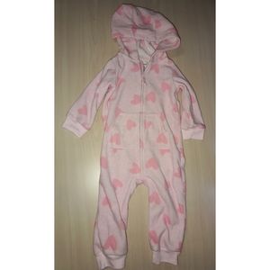 Baby girl Carter's fleece jumpsuit 12m